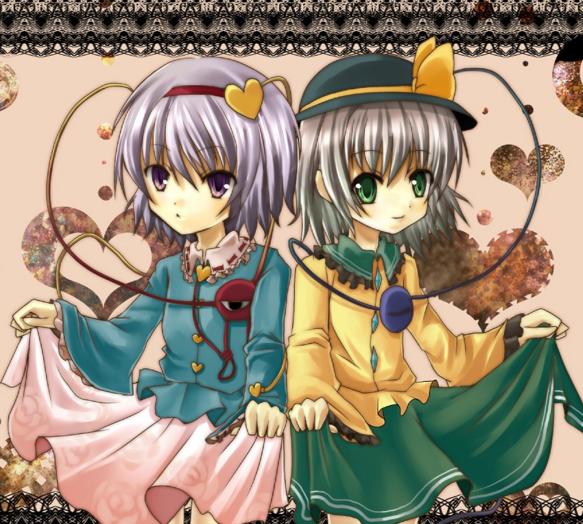 komeiji koishi and komeiji satori (touhou) drawn by okemai