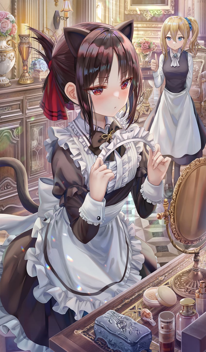 shinomiya kaguya and hayasaka ai (kaguya-sama wa kokurasetai ~tensai-tachi no renai zunousen~) drawn by torino_aqua