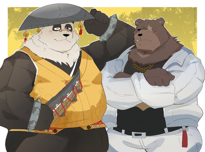 ben bigger and pan yinhu (zenless zone zero) drawn by toastysharky