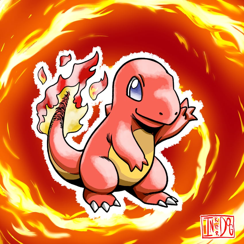 charmander (pokemon) drawn by inker_dog
