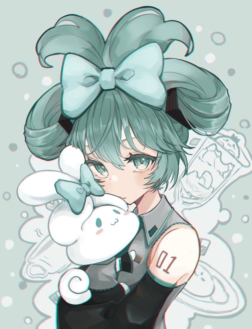hatsune miku, cinnamoroll, and cinnamiku (vocaloid and 2 more) drawn by ktori