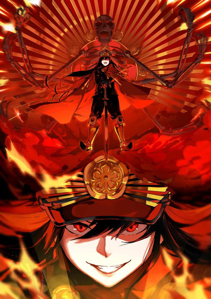 oda nobunaga (fate and 2 more) drawn by ryopie