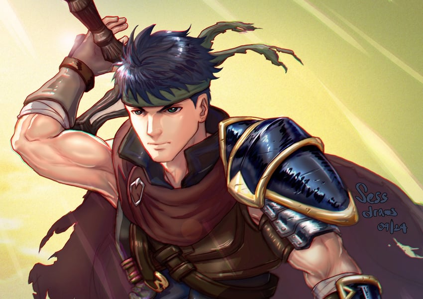 ike (fire emblem and 1 more) drawn by sessdraws