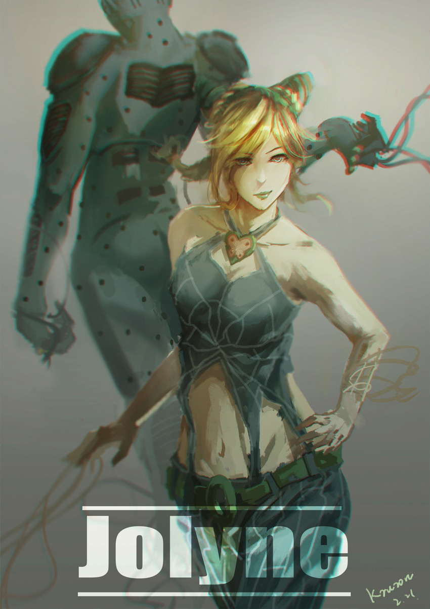 kujo jolyne and stone free (jojo no kimyou na bouken and 1 more) drawn by yuzibushijiang
