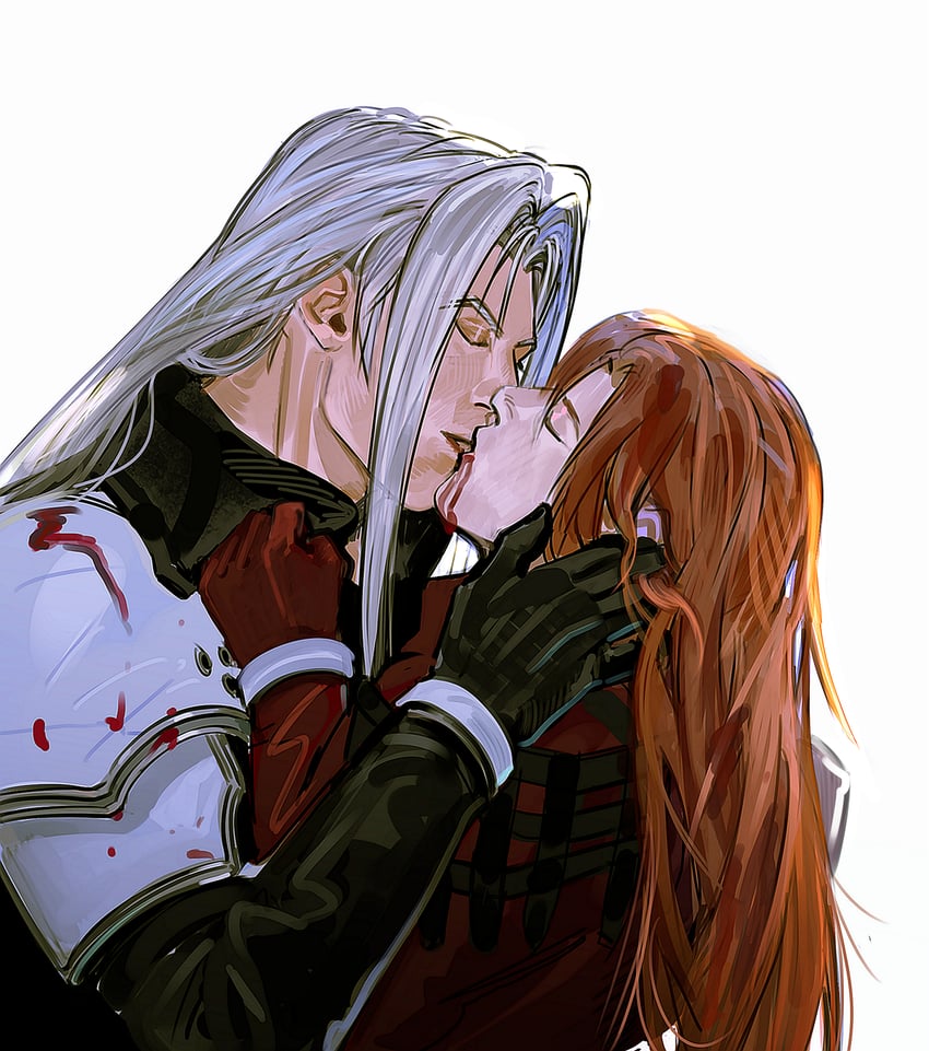 sephiroth and genesis rhapsodos (final fantasy and 1 more) drawn by newb_ff7r