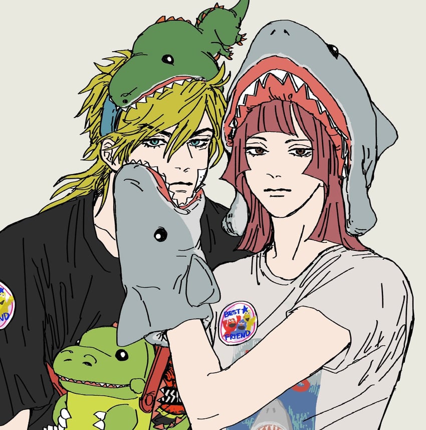 diego brando and hot pants (jojo no kimyou na bouken and 2 more) drawn by yamamori_(machidaco)