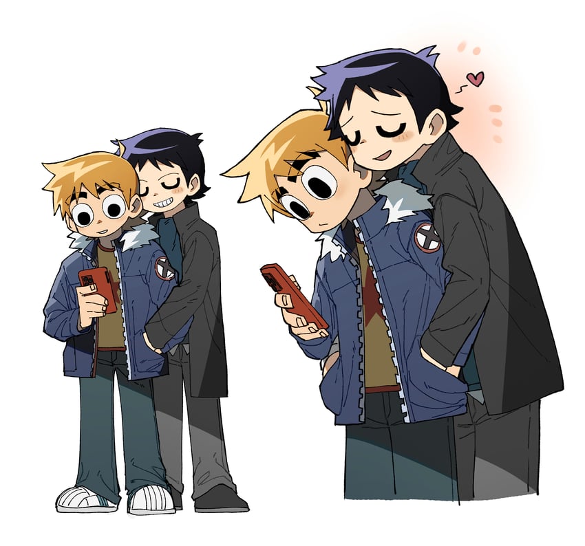 scott pilgrim and wallace wells (scott pilgrim takes off and 1 more) drawn by jeongchebulmyeongingan