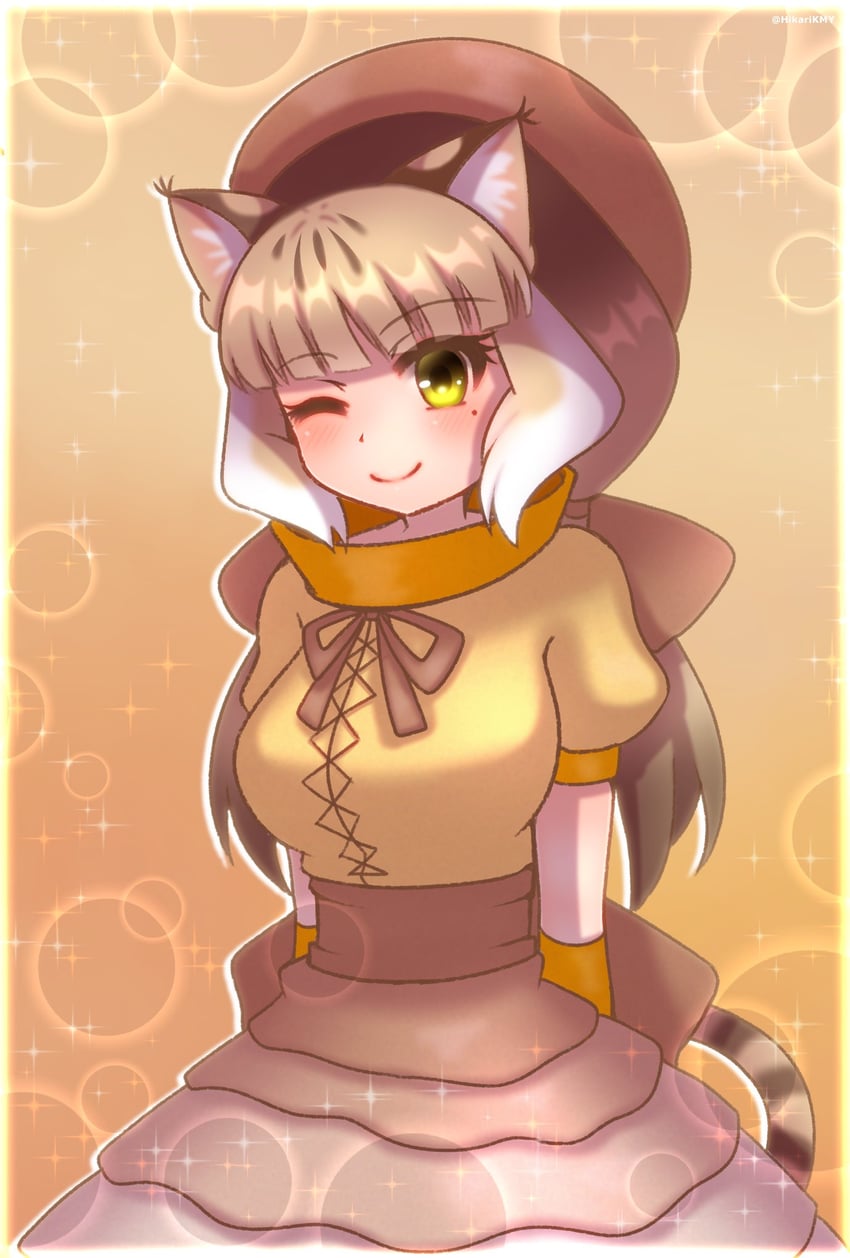 jungle cat (kemono friends and 1 more) drawn by hikarikmy