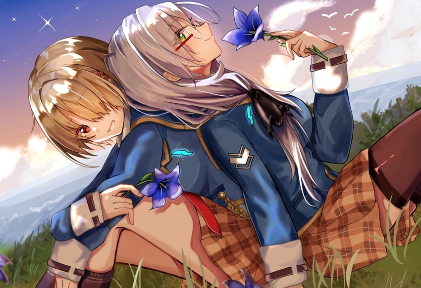 kayamori ruka and izumi yuki (heaven burns red) drawn by e69465
