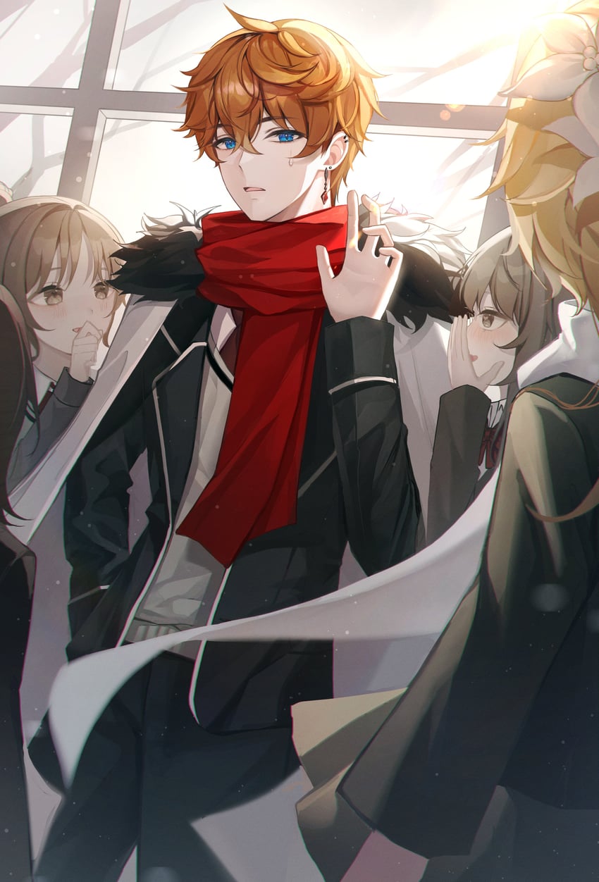 lumine and tartaglia (genshin impact) drawn by eunyoo