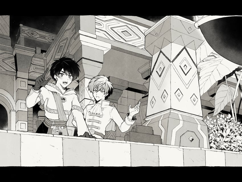 quad and hero's sibling (dragon quest and 1 more) drawn by sato_sio_(si00x)