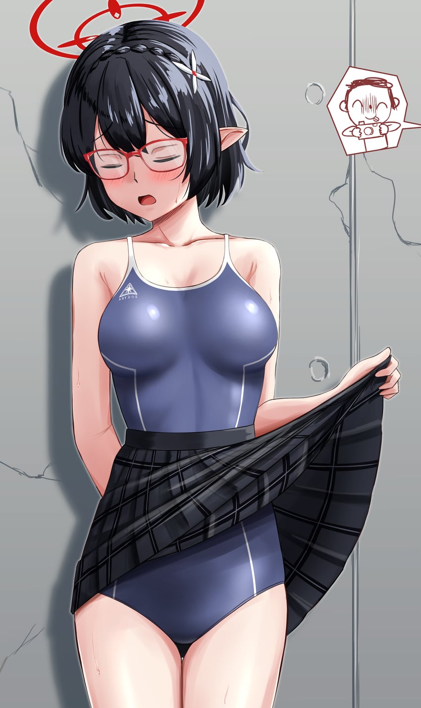 sensei, doodle sensei, and ayane (blue archive) drawn by taurus_(cor-tauri-0426)
