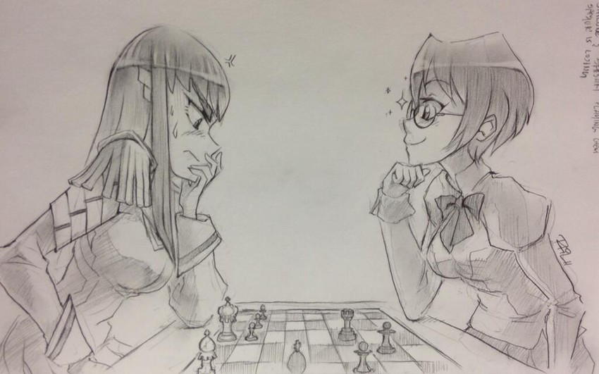 kiryuuin satsuki and hakamichi shizune (kill la kill and 1 more) drawn by rtil