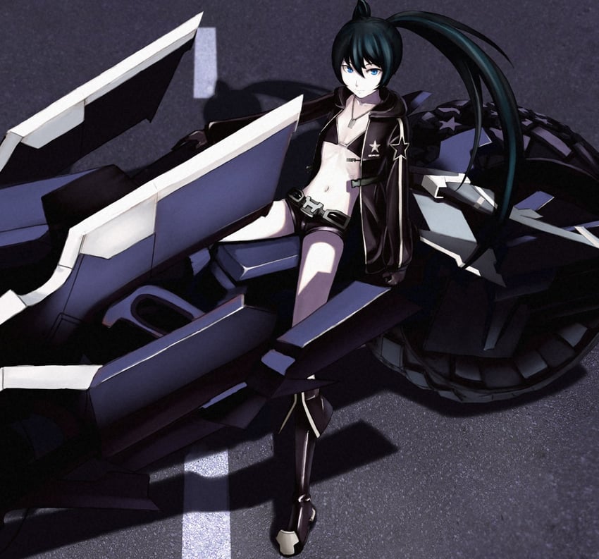 black rock shooter and stella (black rock shooter) drawn by mugnefarious