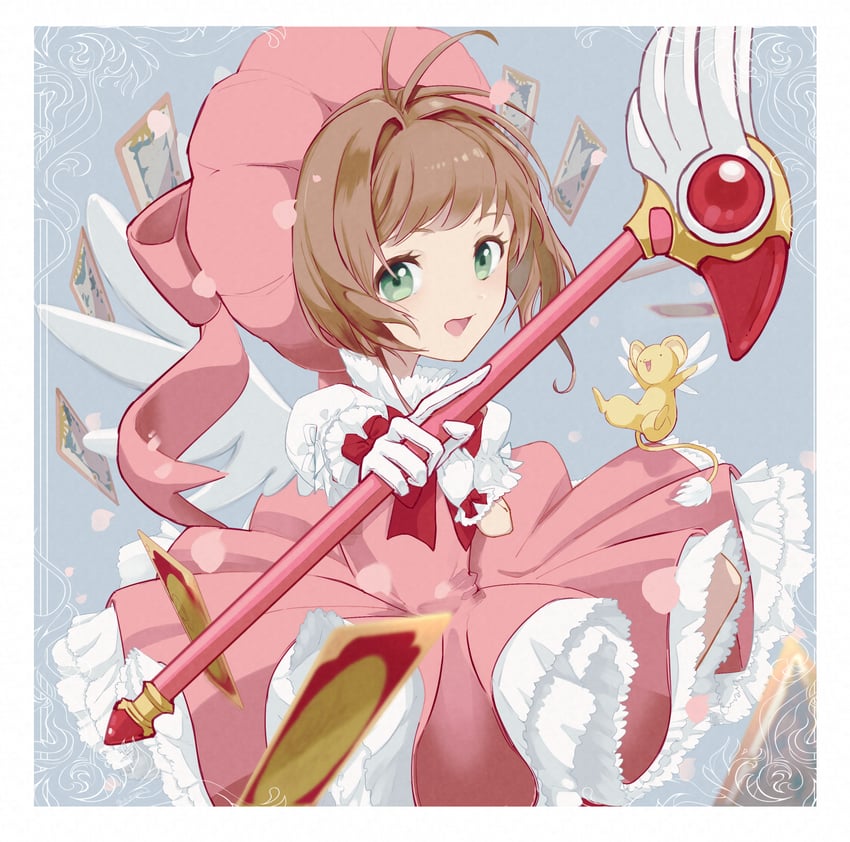 kinomoto sakura and kero (cardcaptor sakura) drawn by negomori