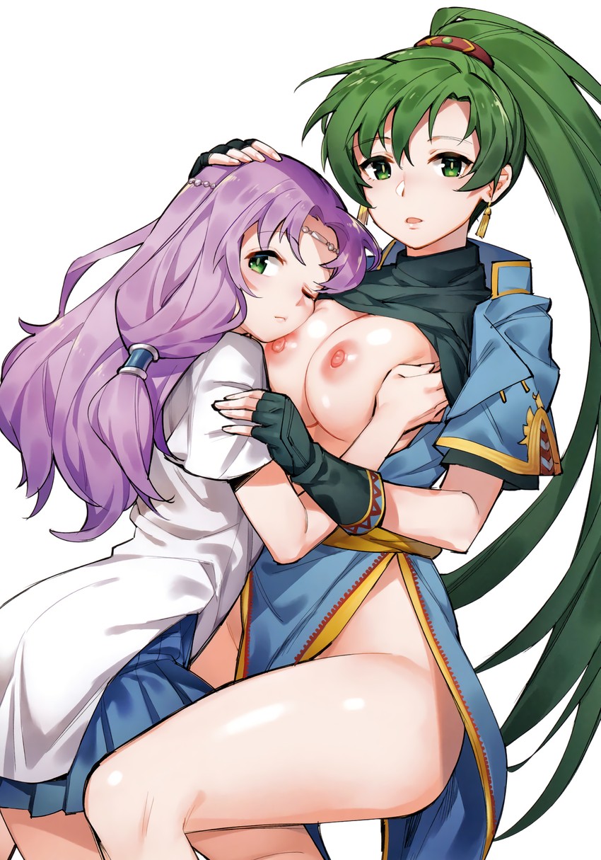 lyn and florina (fire emblem and 1 more) drawn by ge-b