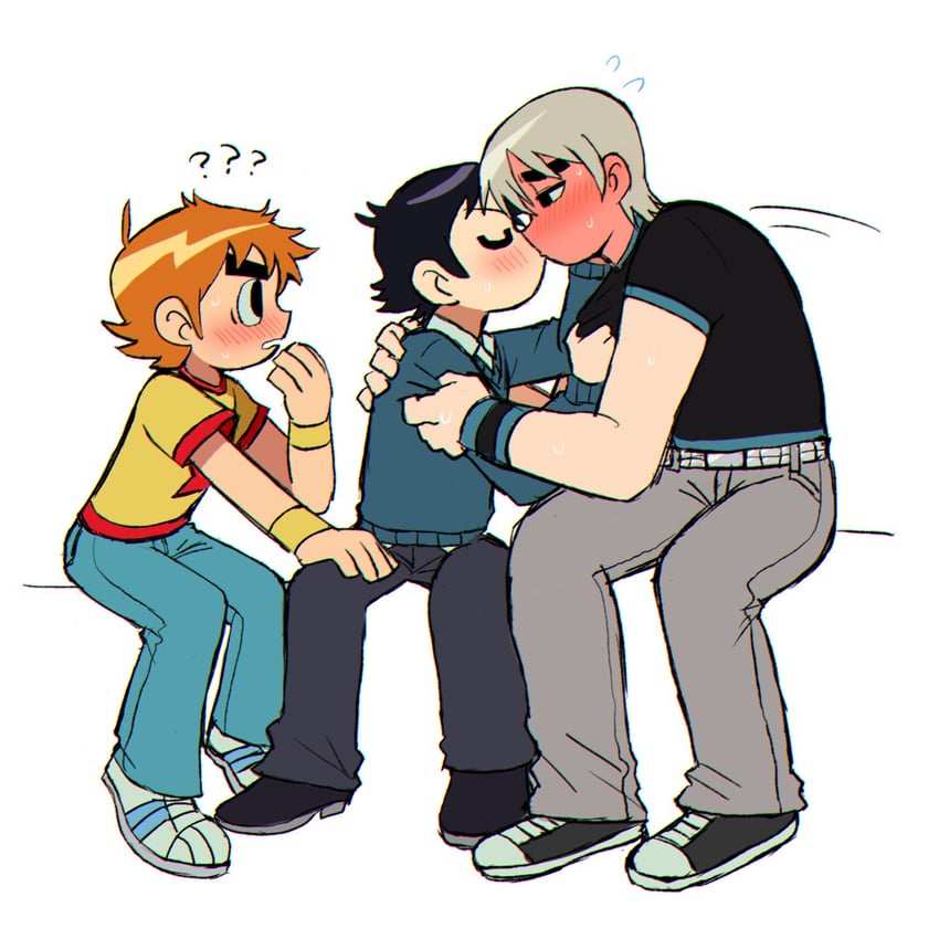 scott pilgrim, wallace wells, and todd ingram (scott pilgrim and 1 more) drawn by guruo_(gur_sp)