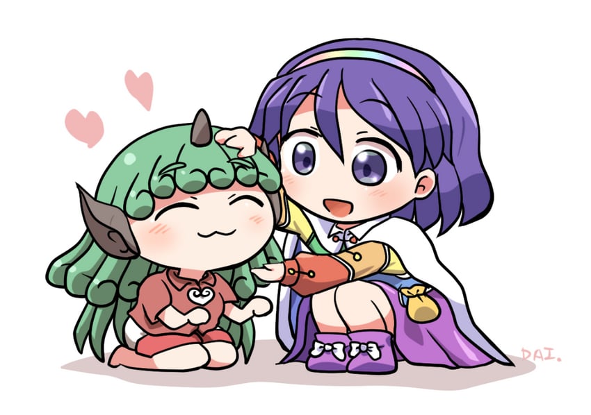 komano aunn and tenkyuu chimata (touhou) drawn by rokugou_daisuke