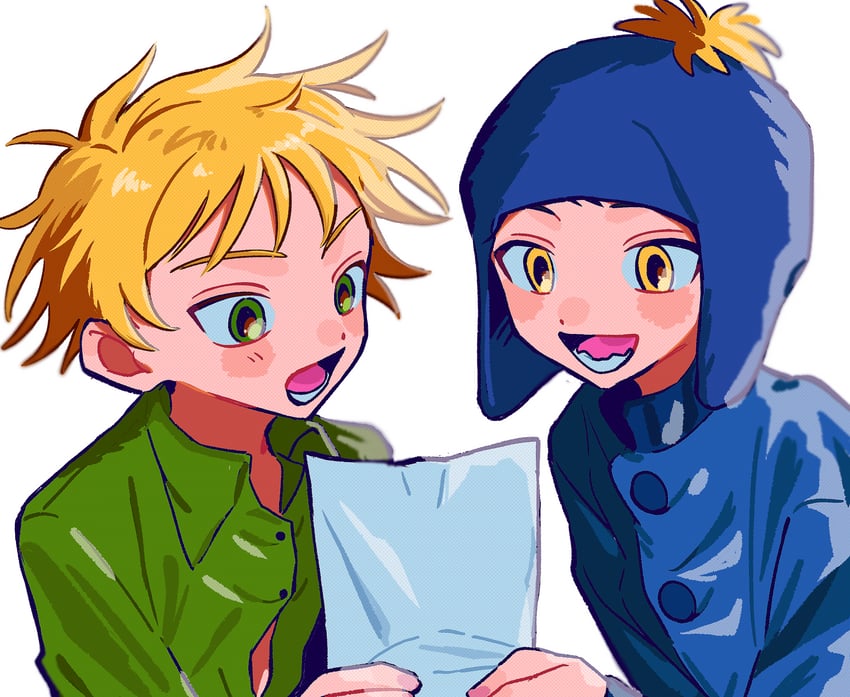 craig tucker and tweek tweak (south park) drawn by neko_manma