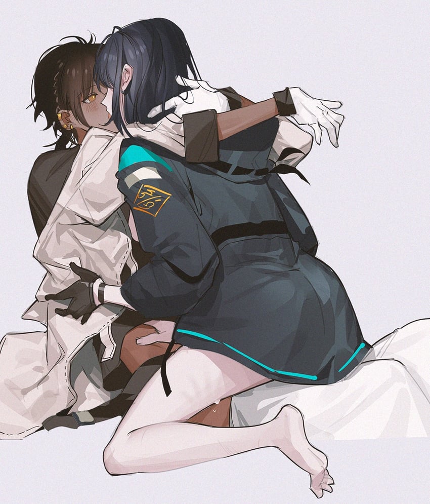doctor, thorns, and female doctor (arknights) drawn by pienahenggou