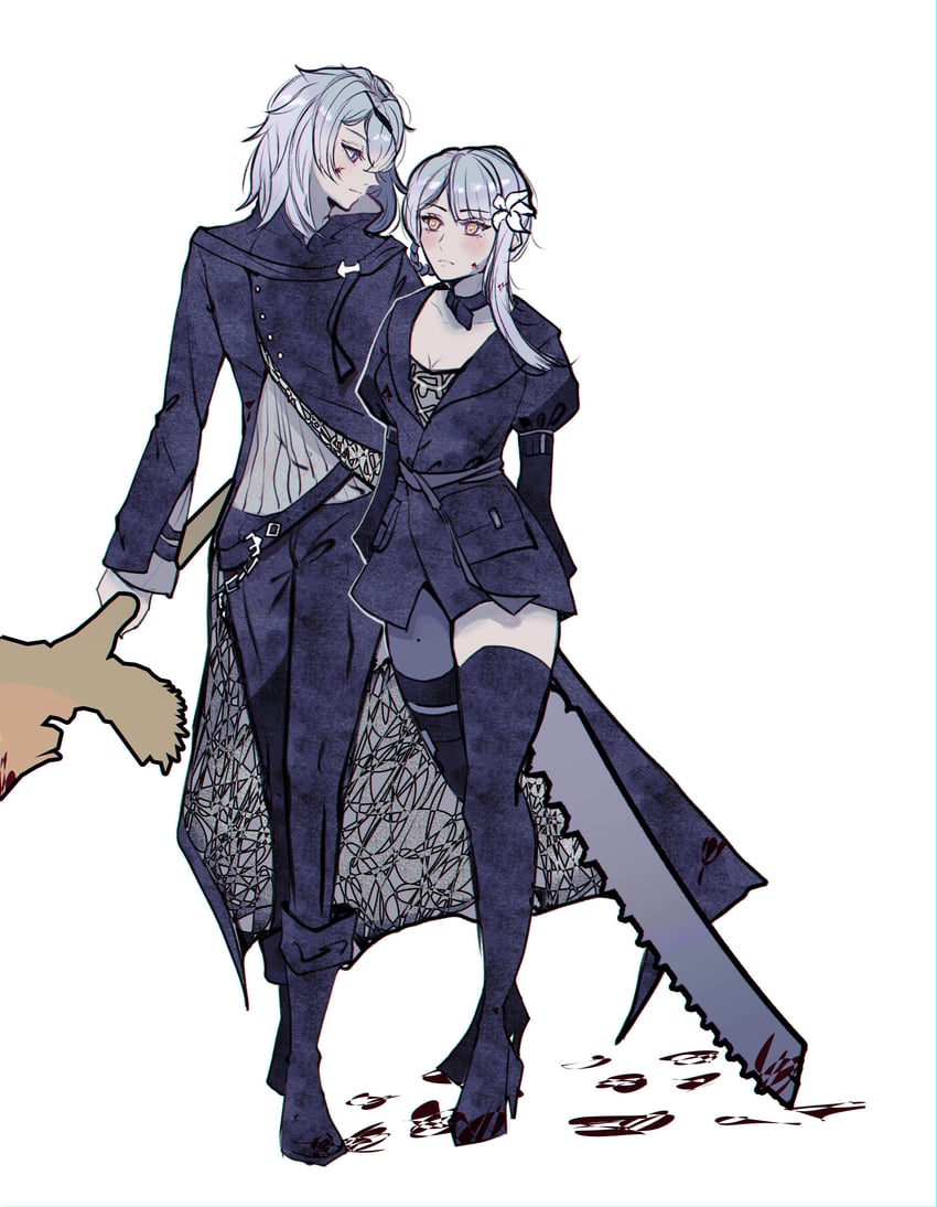 kaine and nier (nier and 1 more) drawn by euterpeus