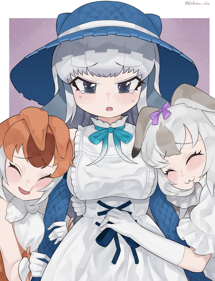dhole, komodo dragon, and snowshoe hare (kemono friends and 1 more) drawn by kedama_(ughugjydthjdf)