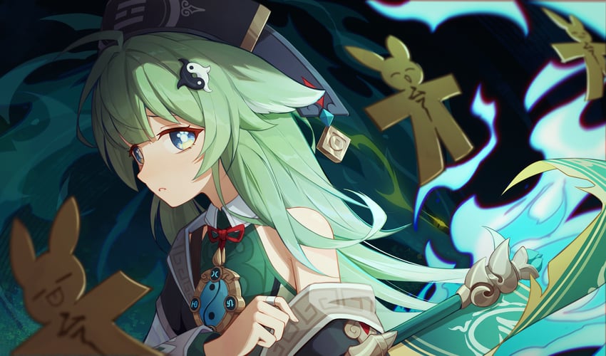 huohuo and tail (honkai and 1 more) drawn by gleam_lin_shi