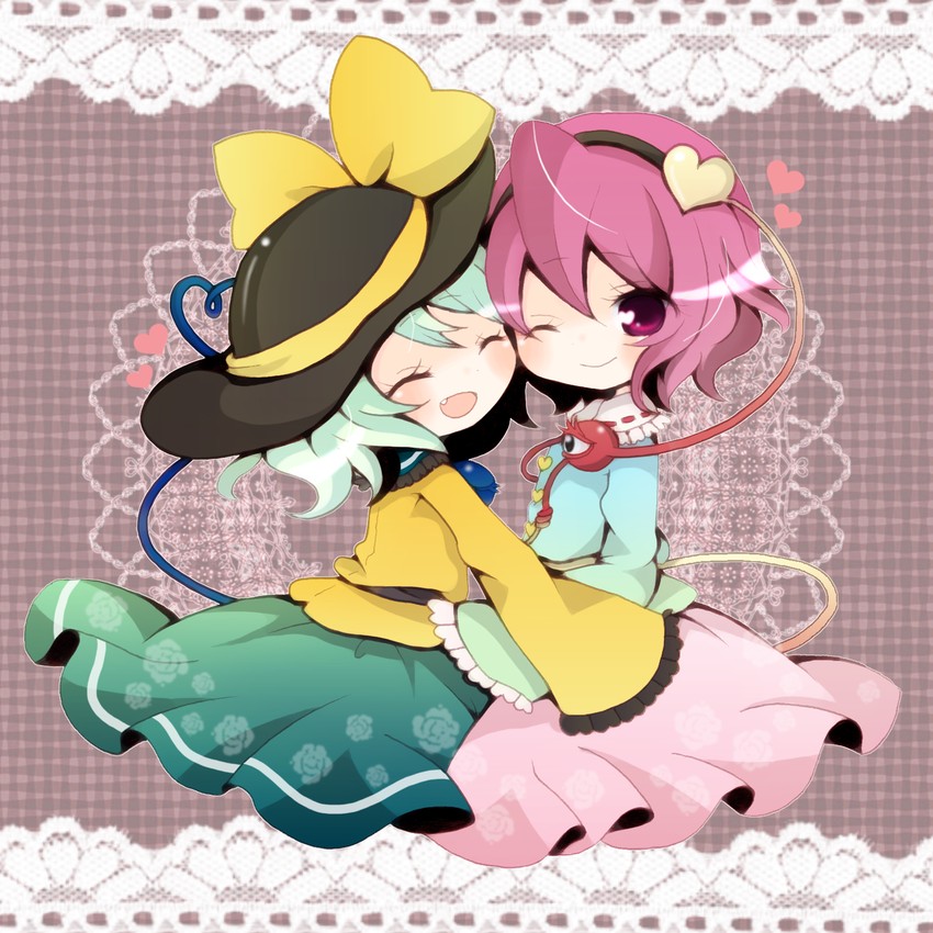 komeiji koishi and komeiji satori (touhou) drawn by haru_(citron_citron)