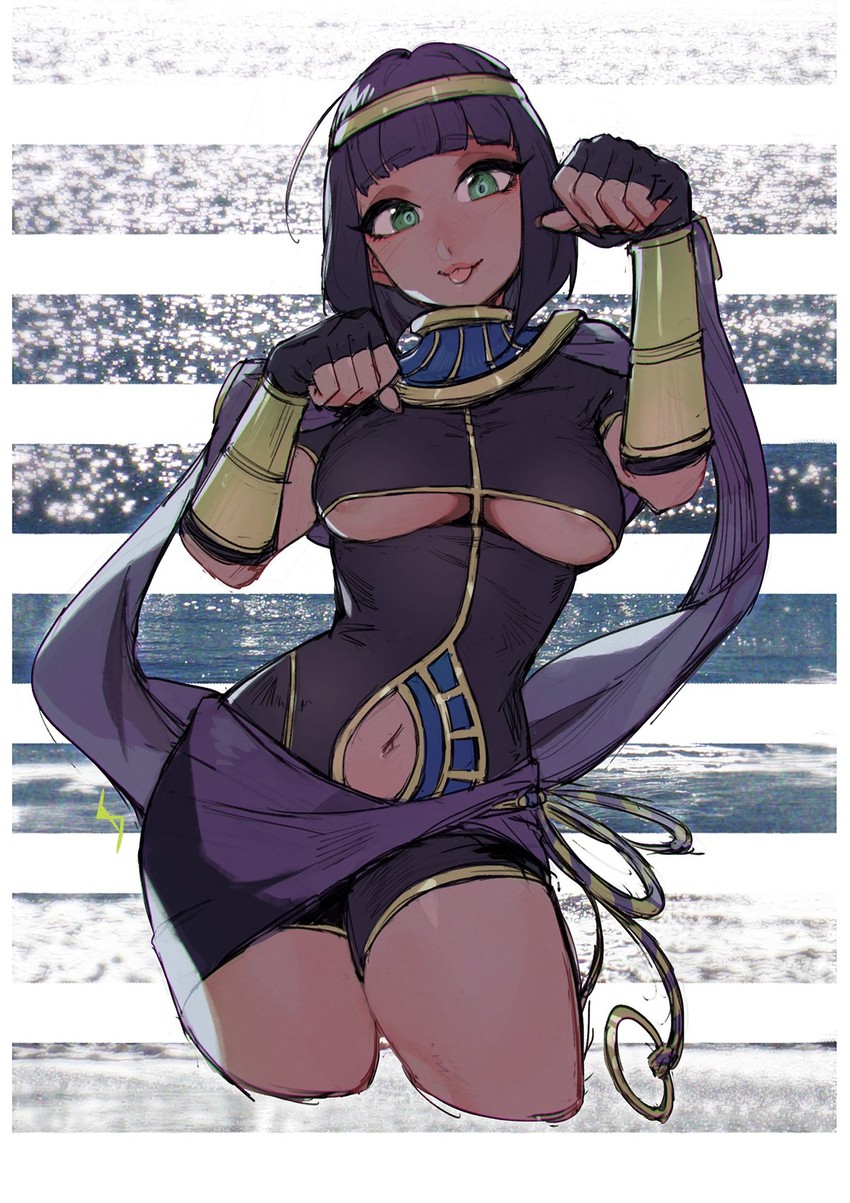 menat (street fighter and 1 more) drawn by sapysha