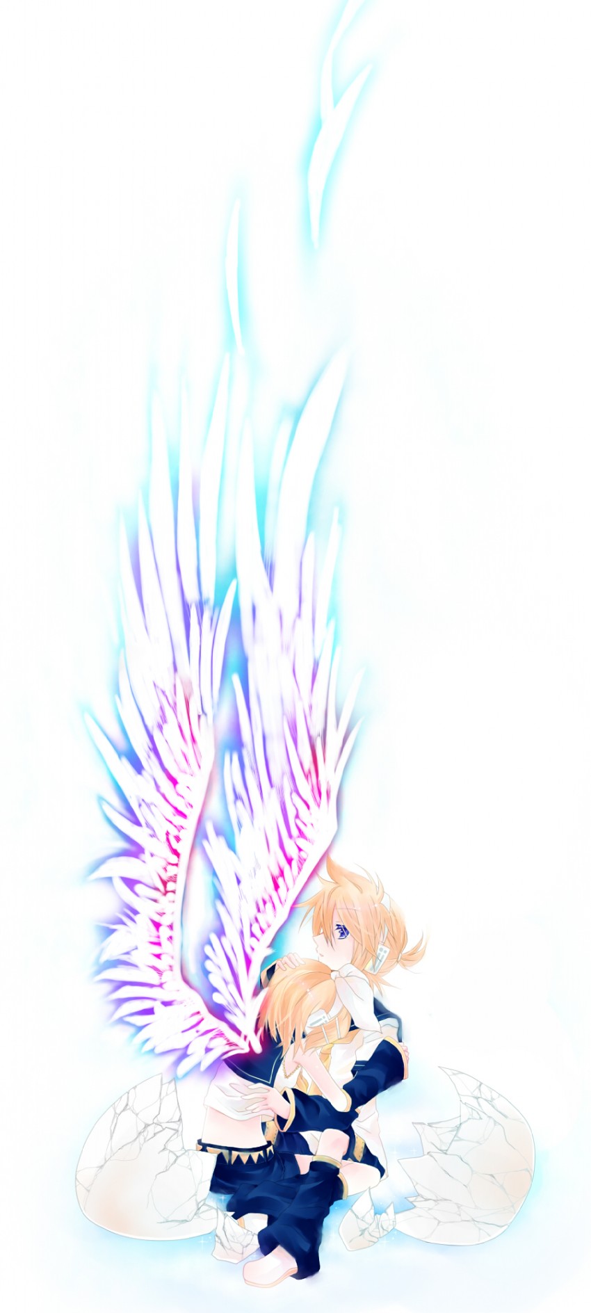 kagamine rin and kagamine len (vocaloid) drawn by suzu_(pixiv434527)