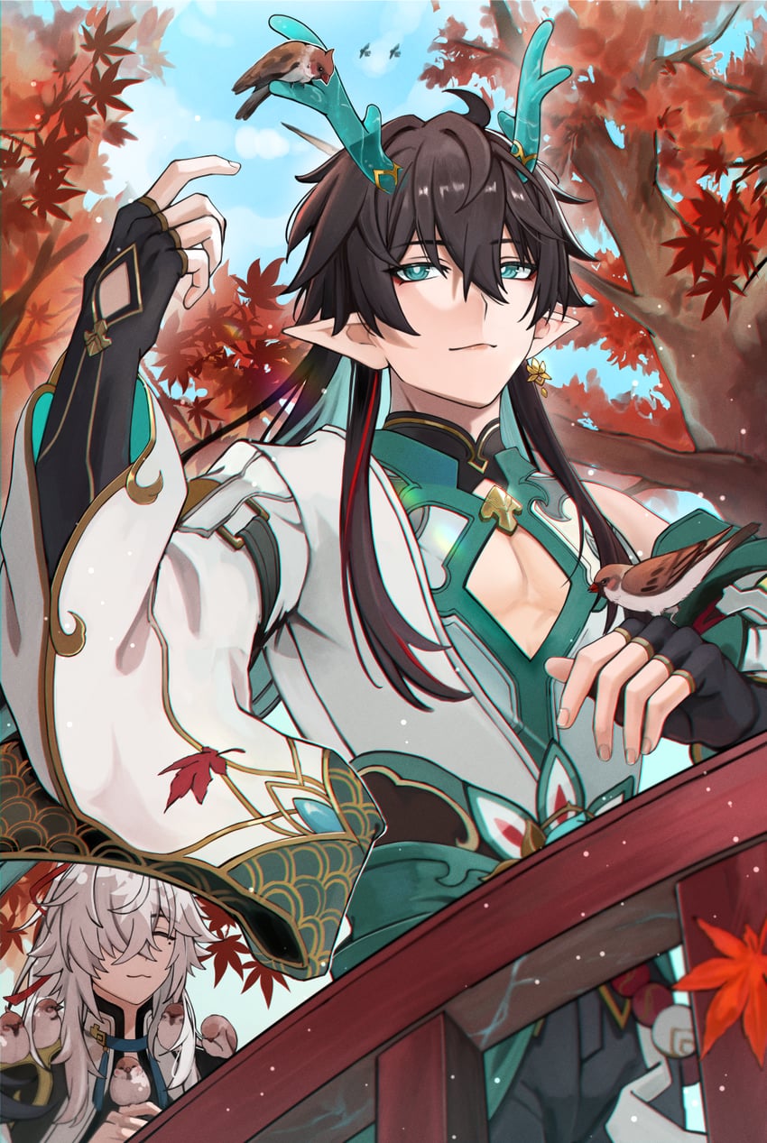 dan heng and jing yuan (honkai and 1 more) drawn by shiraiyu327