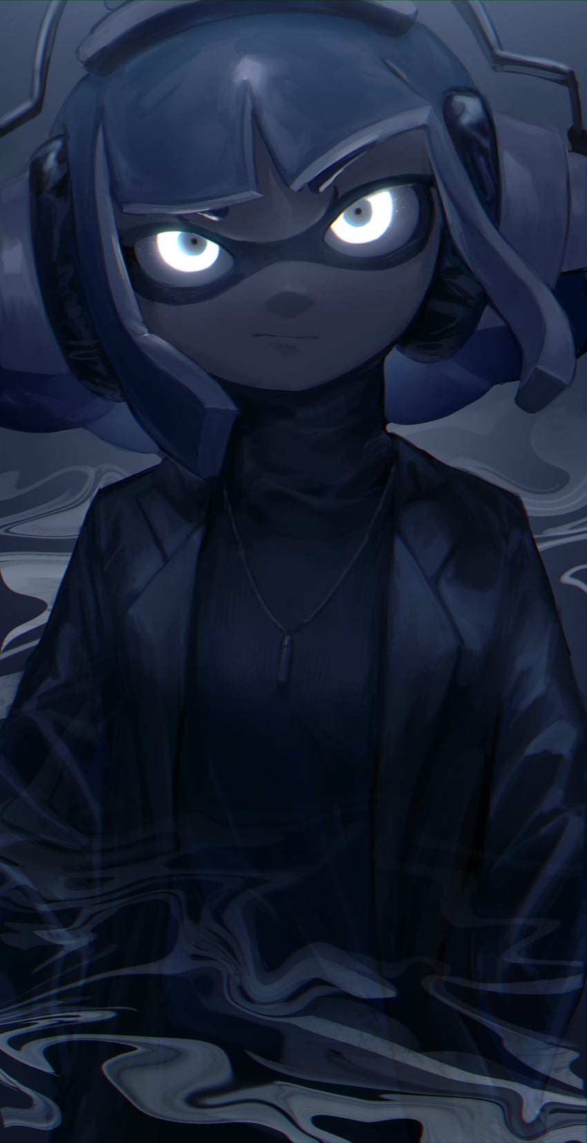 inkling player character and inkling girl (splatoon) drawn by no_(13_10_1230)