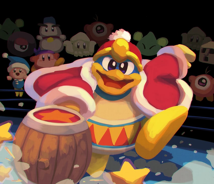 king dedede, bandana waddle dee, waddle doo, chilly, poppy bros jr, and 4 more (kirby) drawn by suyasuyabi