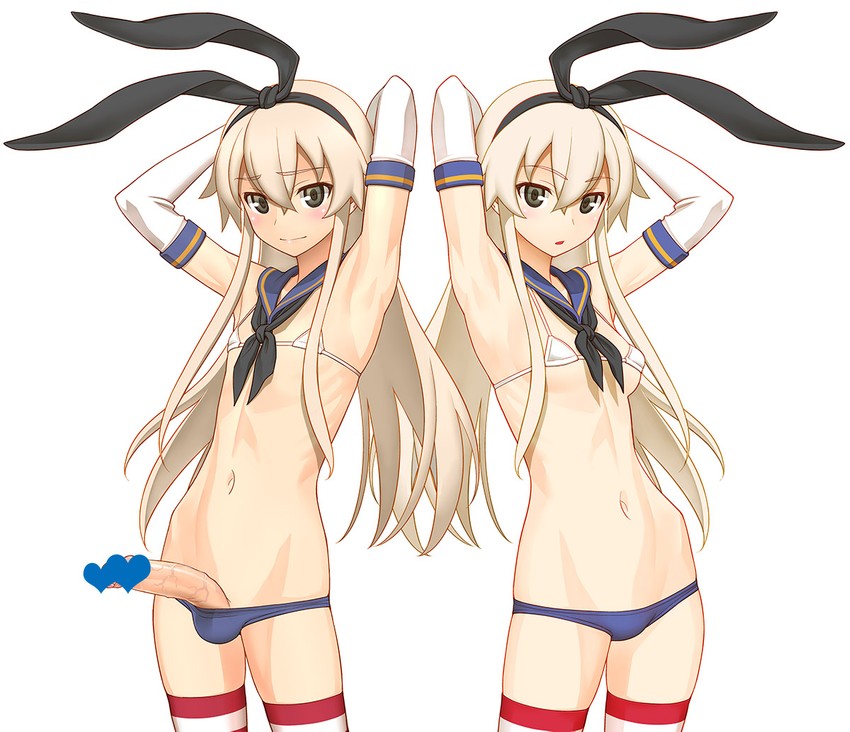 shimakaze and shimakaze-kun (kantai collection) drawn by minazuki_juuzou