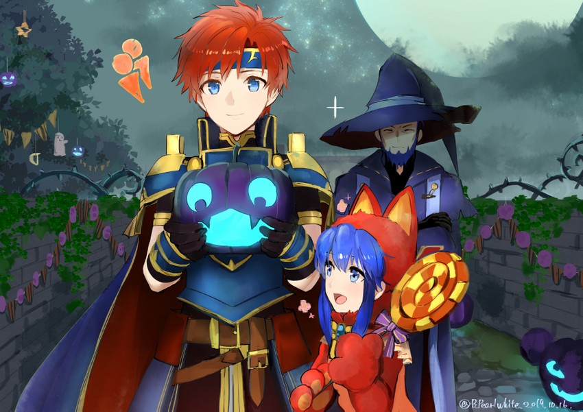 roy, lilina, and hector (fire emblem and 3 more) drawn by shoochiku_bai