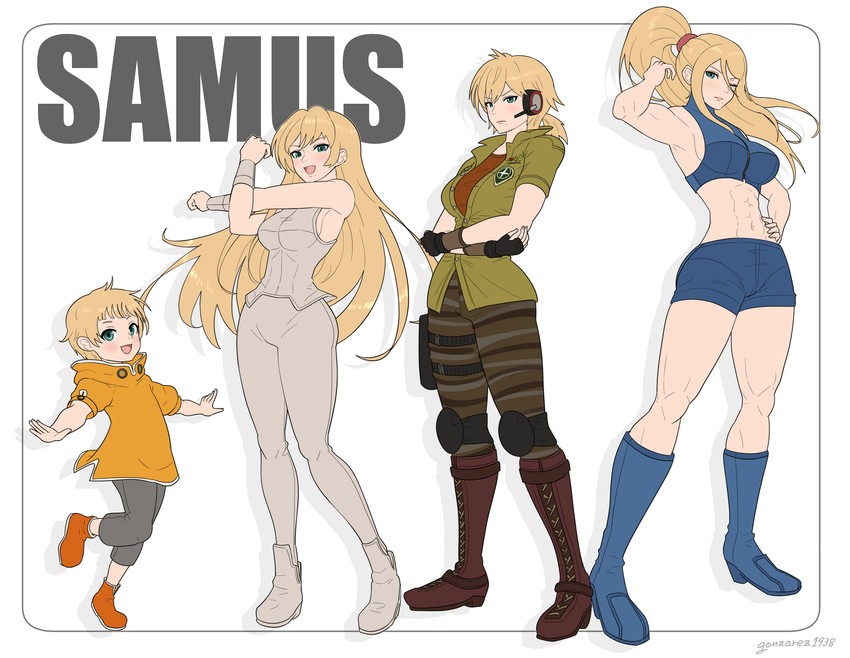 samus aran (metroid and 2 more) drawn by gonzarez