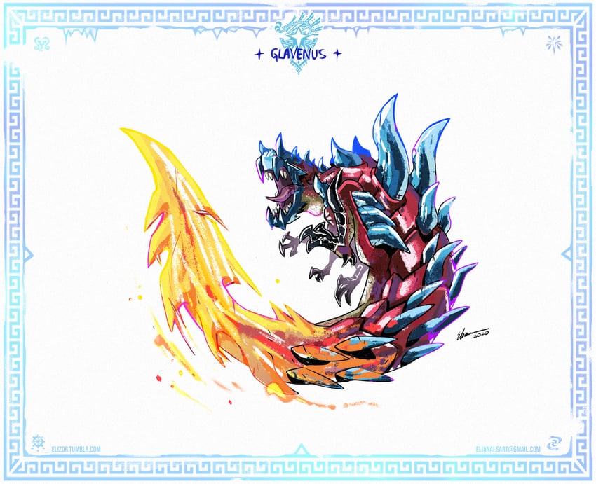 glavenus (monster hunter and 2 more) drawn by eliz0r