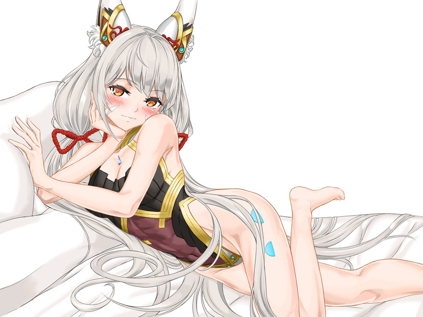 nia (xenoblade chronicles and 1 more) drawn by white-paka
