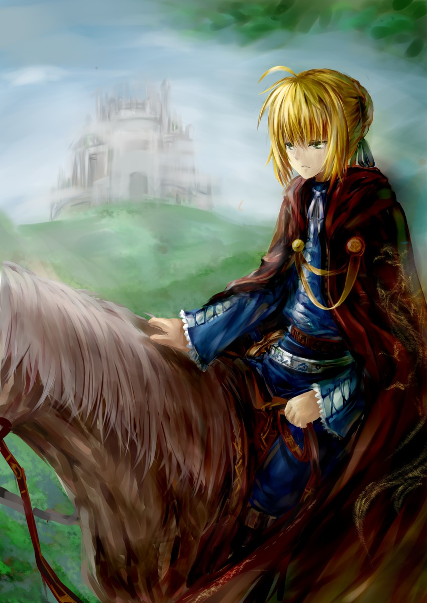 artoria pendragon and saber (fate and 1 more) drawn by sworgun