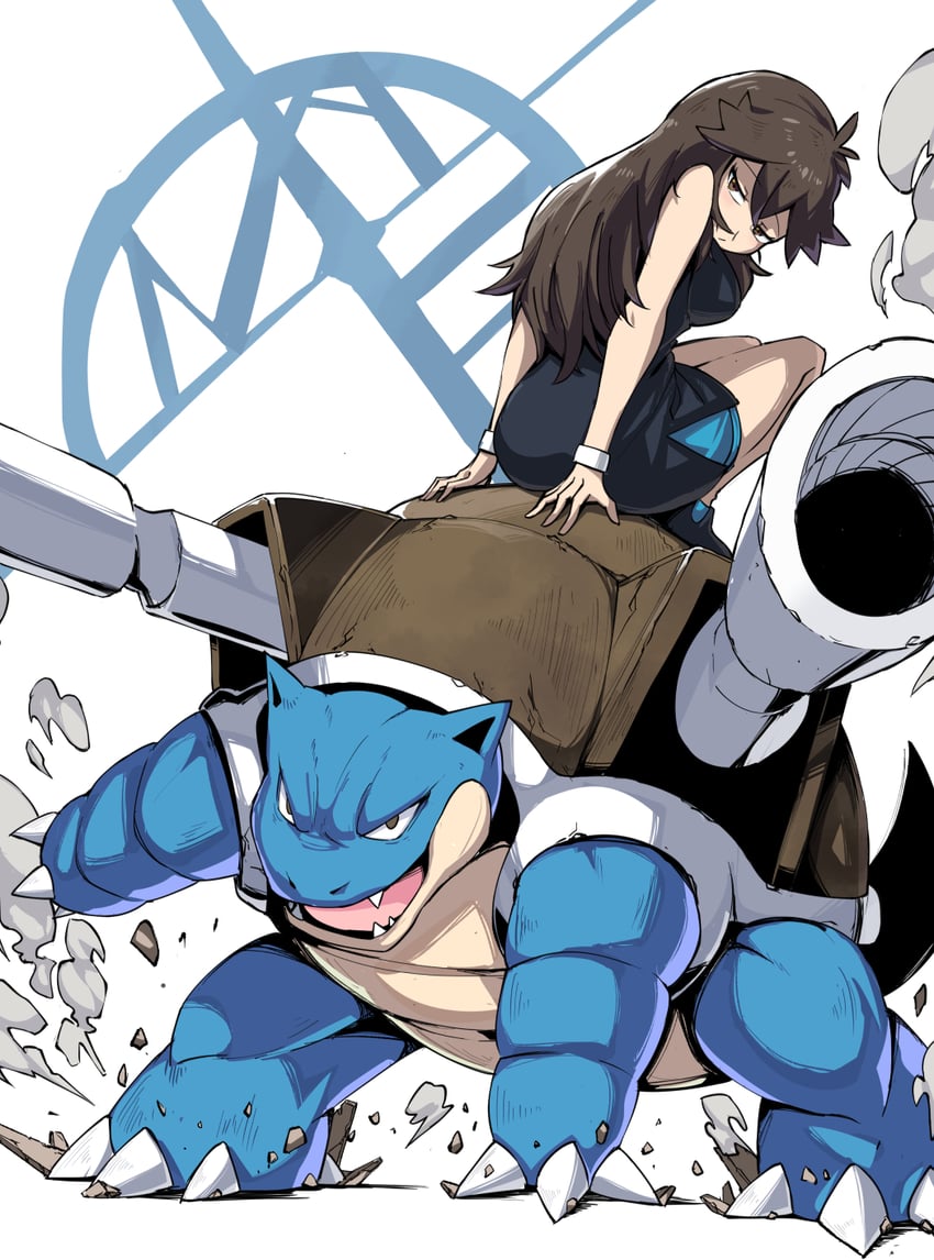 green and blastoise (pokemon and 1 more) drawn by shimure_(460)