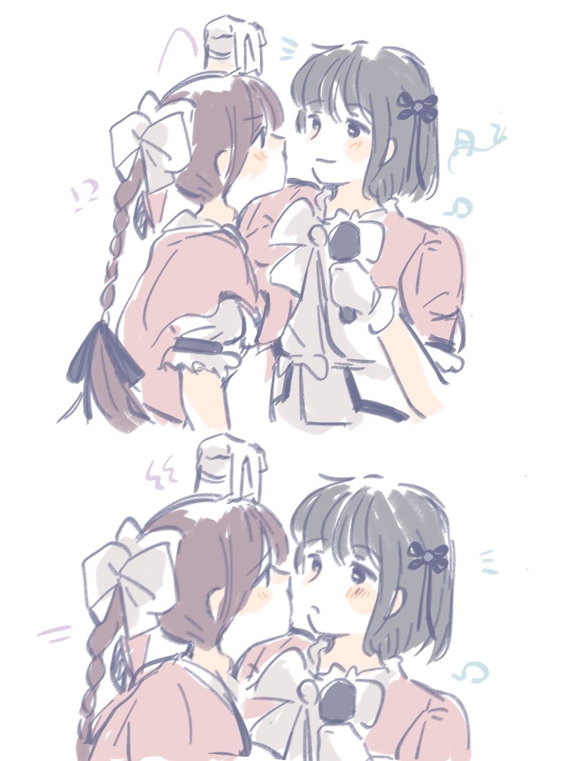 sakurai hina and kurusu rin (love live! and 2 more) drawn by woodonly