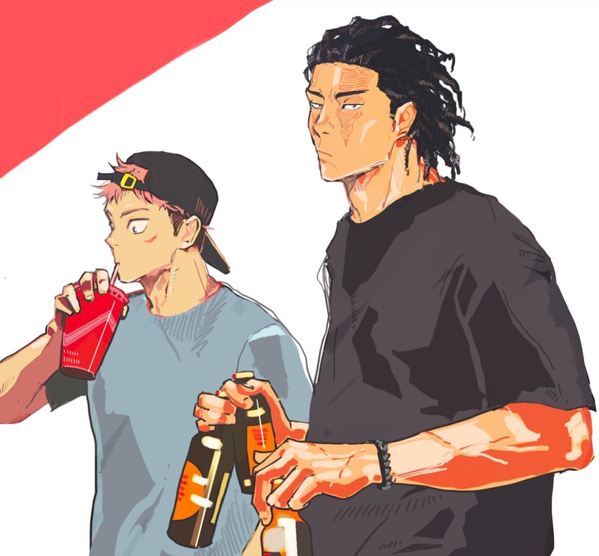 itadori yuuji and toudou aoi (jujutsu kaisen) drawn by nandemotokasu