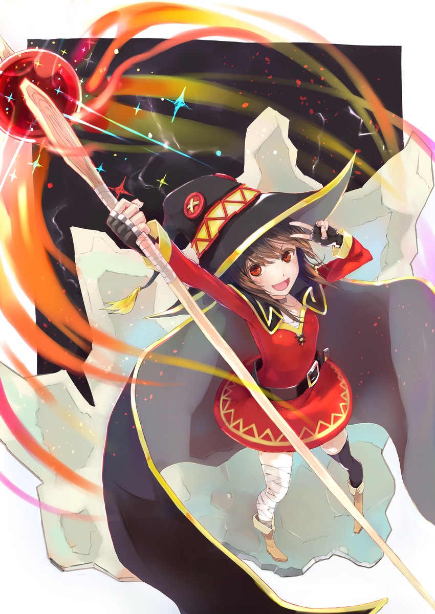 megumin (kono subarashii sekai ni shukufuku wo!) drawn by bana_(stand_flower)