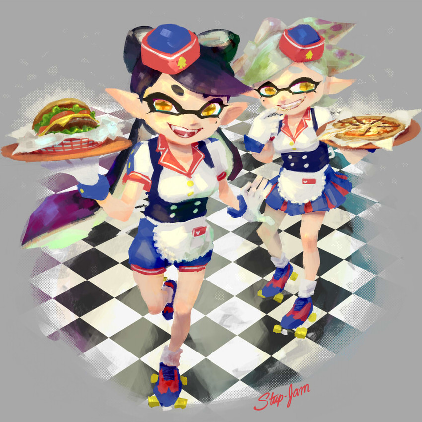 callie and marie (splatoon and 1 more) drawn by stup-jam
