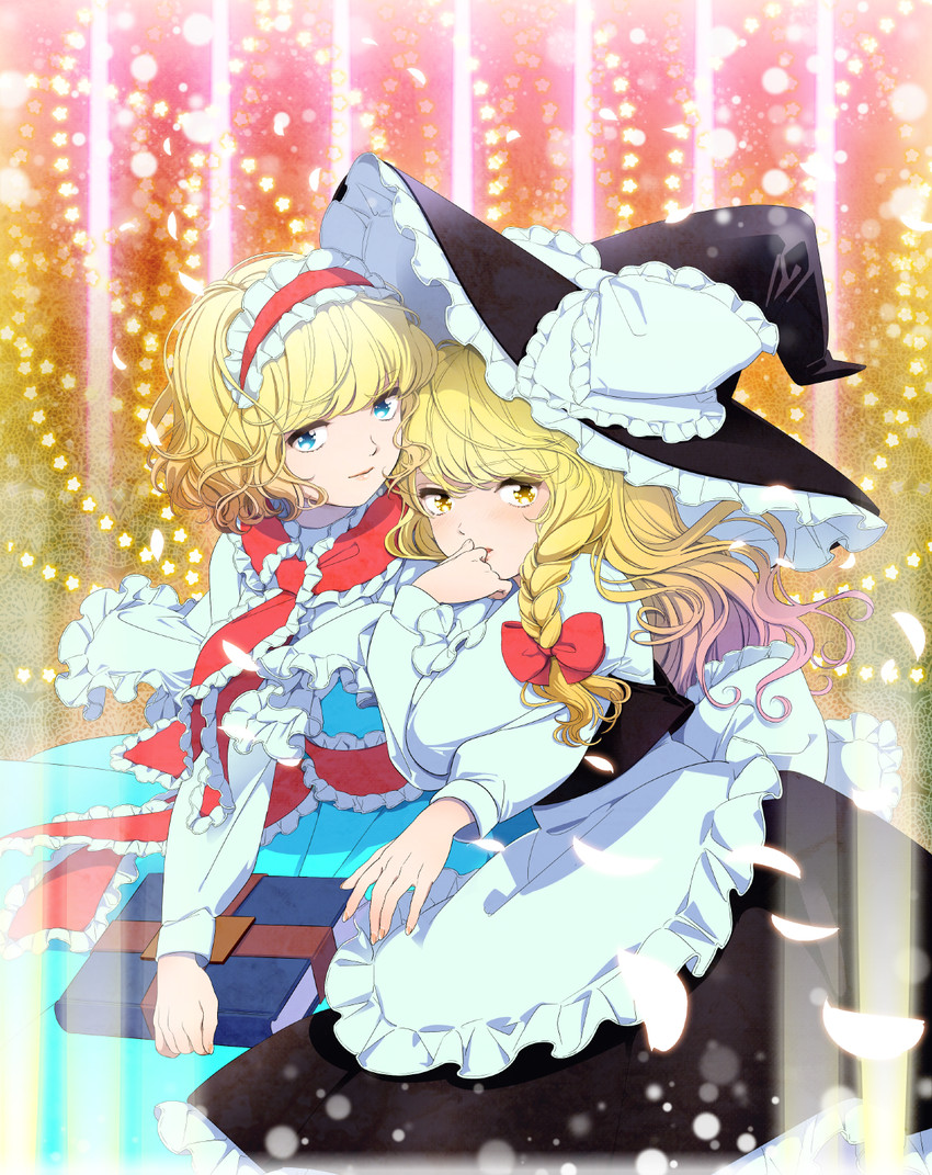 kirisame marisa and alice margatroid (touhou) drawn by ofuton_zeb