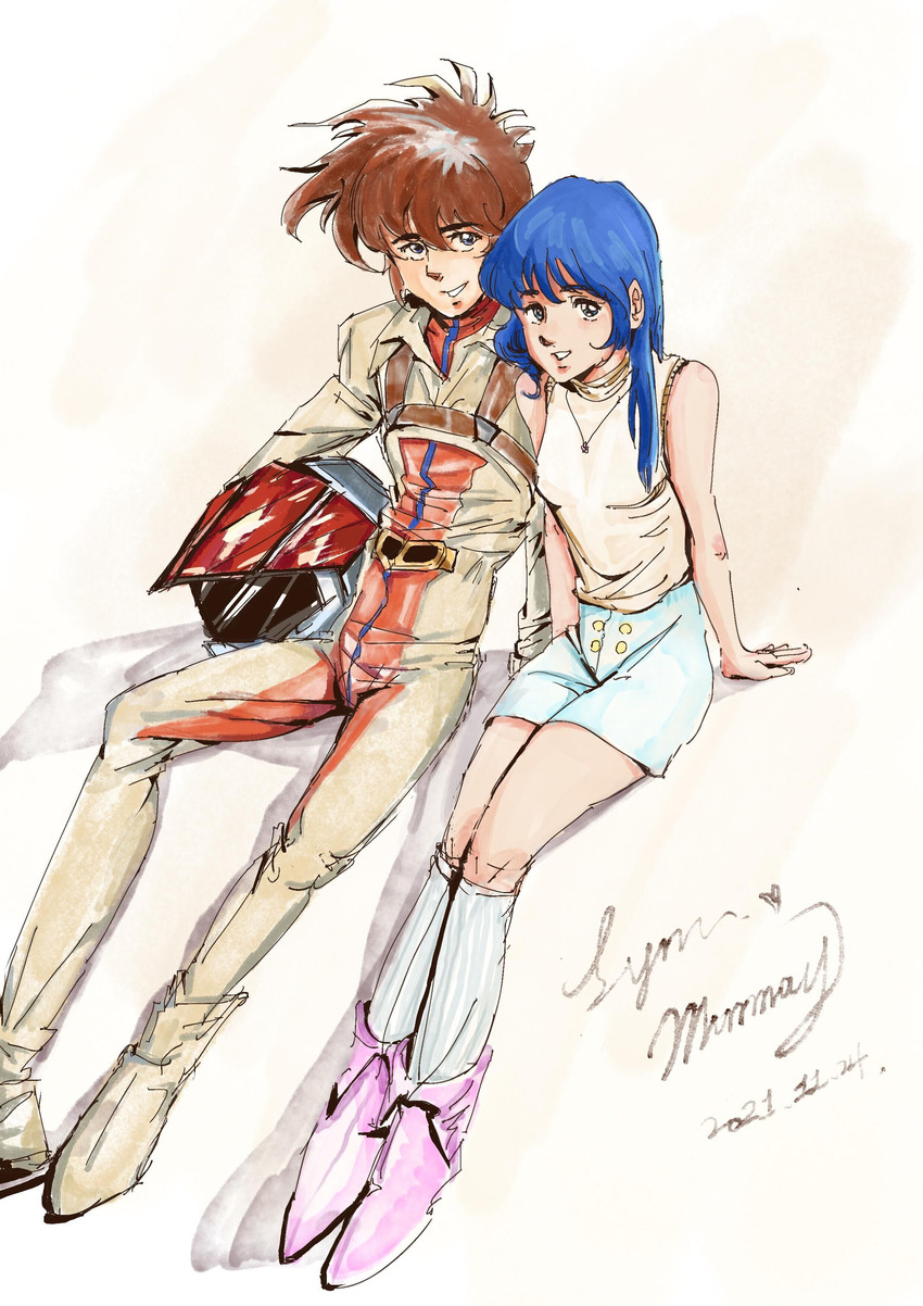 lynn minmay and ichijou hikaru (macross and 1 more) drawn by rosy_rhodes