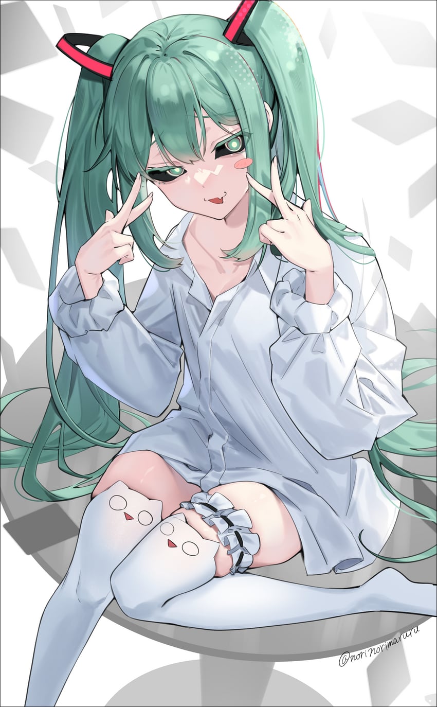 hatsune miku (vocaloid and 1 more) drawn by nonomaro
