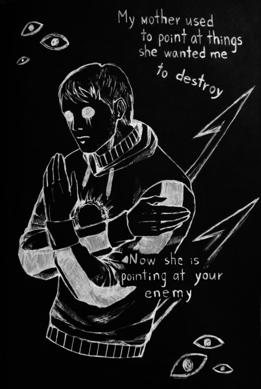 david leatherhoff and the addiction (afraid of monsters) drawn by cellar_art