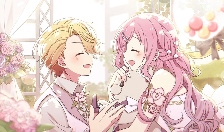 ootori emu and tenma tsukasa (project sekai) drawn by bagel_land