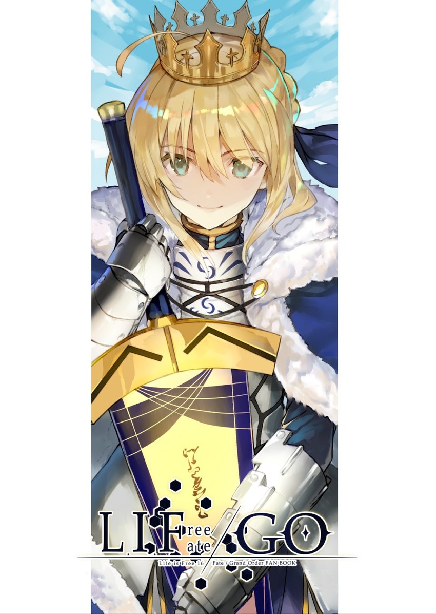 artoria pendragon and saber (fate and 1 more) drawn by shirabi